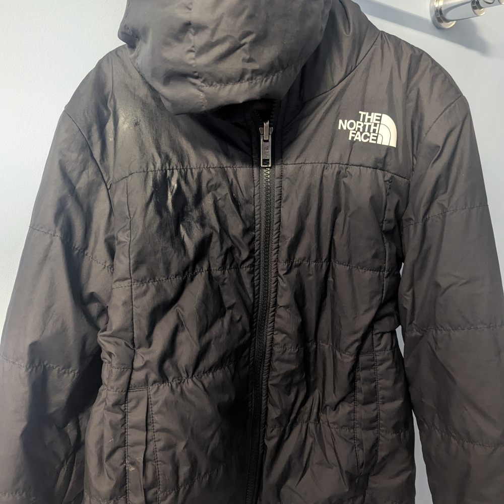 The North Face Kids Charcoal Puffer Jacket